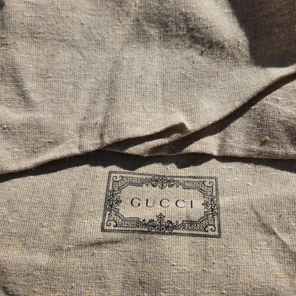 Gucci Storage Dust Shoe Bags Set of 2 Bags Tan/Burlap 17.5x8